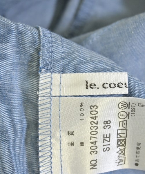 le coeur blanc（ル　クール　ブラン）ブラウス 青 サイズ:38(M位) レディース/2200687651122