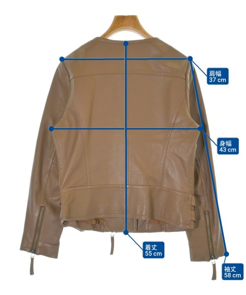 GRACE CONTINENTAL（グレース　コンチネンタル）ライダース 茶 サイズ:38(M位) レディース/2200674208032