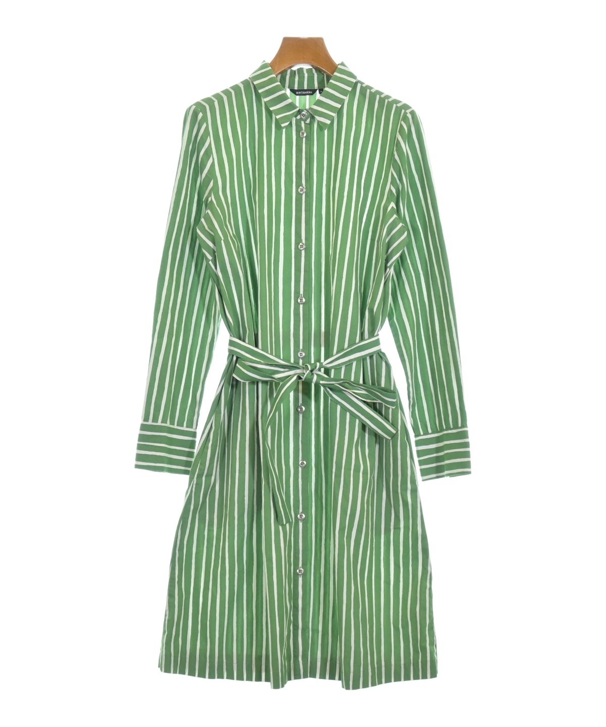 marimekko（マリメッコ）シャツワンピース 緑 サイズ:36(S位
