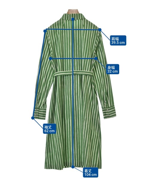 marimekko（マリメッコ）シャツワンピース 緑 サイズ:38(M位) レディース/2200692475270
