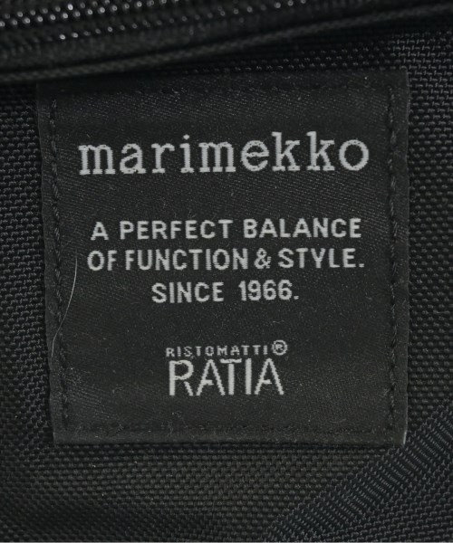 marimekko（マリメッコ）バックパック・リュック 黒 サイズ:- レディース/2200652405071