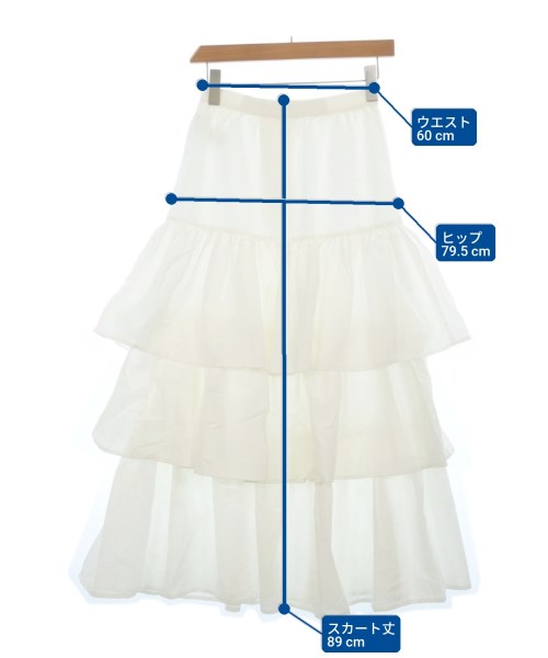mystic（ミスティック）ロング・マキシ丈スカート 白 サイズ:1(S位) レディース/2200615008073