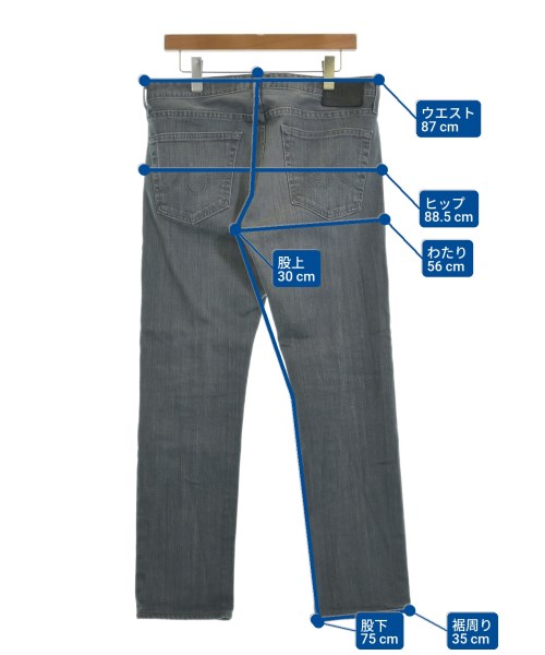 AG ADRIANO GOLDSCHMIED（エージーアドリアーノゴールドシュミット）デニムパンツ グレー サイズ:33(L位) メンズ/2200629391130