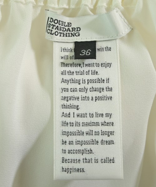 DOUBLE STANDARD CLOTHING（ダブルスタンダードクロージング）ブラウス 白 サイズ:36(S位) レディース/2200643173057