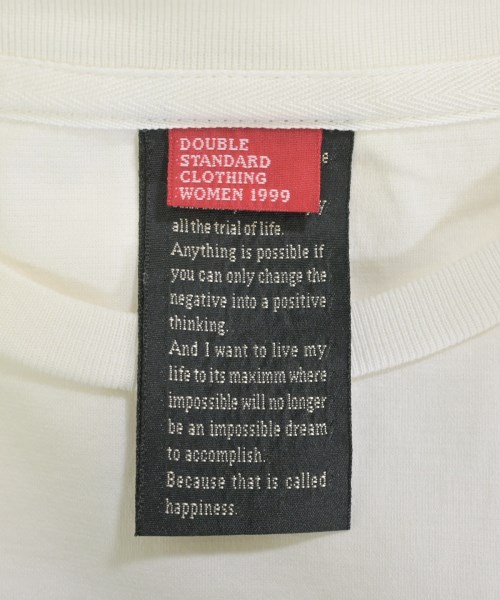 DOUBLE STANDARD CLOTHING（ダブルスタンダードクロージング）Tシャツ・カットソー 白 サイズ:F レディース/2200615642123