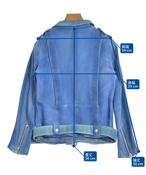 DOUBLE STANDARD CLOTHING（ダブルスタンダードクロージング）ライダース 青 サイズ:36(S位) レディース/2200628817044