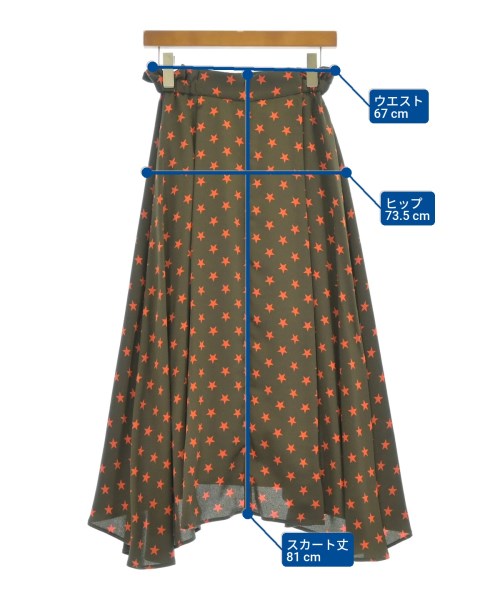 DOUBLE STANDARD CLOTHING（ダブルスタンダードクロージング）ロング・マキシ丈スカート カーキ サイズ:38(M位) レディース/2200612733695