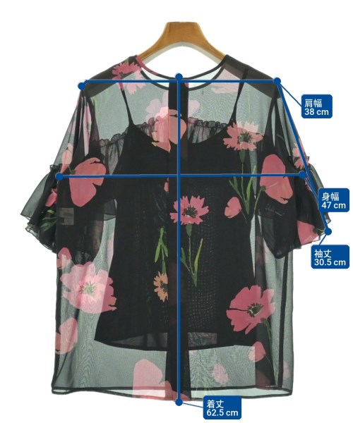 DOUBLE STANDARD CLOTHING（ダブルスタンダードクロージング）ブラウス 黒 サイズ:36(S位) レディース/2200603080036