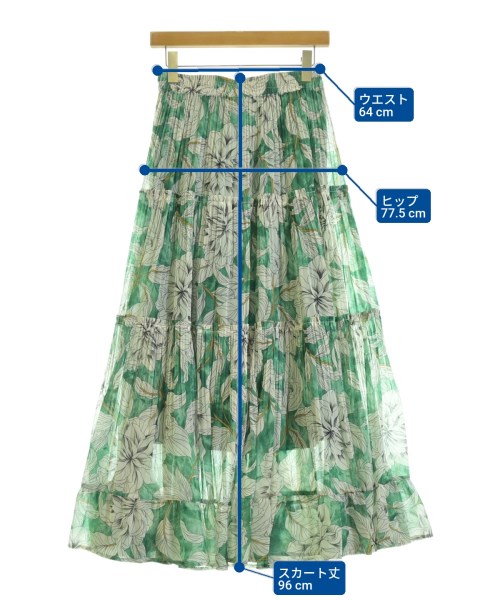 DOUBLE STANDARD CLOTHING（ダブルスタンダードクロージング）ロング・マキシ丈スカート 緑 サイズ:38(M位) レディース/2200668553049