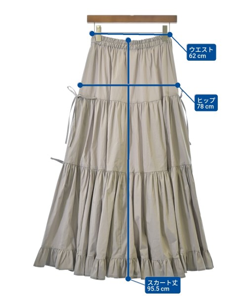 DOUBLE STANDARD CLOTHING（ダブルスタンダードクロージング）ロング・マキシ丈スカート グレー サイズ:36(S位) レディース/2200674277076