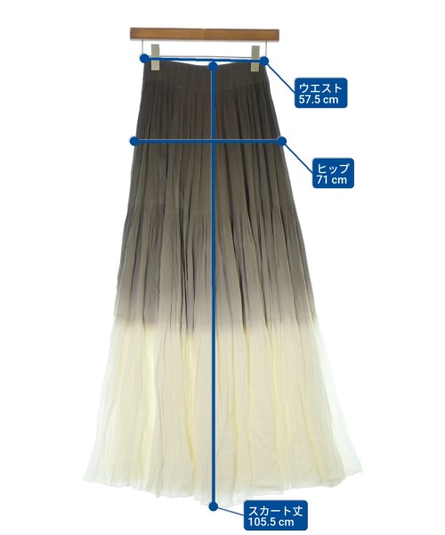 DOUBLE STANDARD CLOTHING（ダブルスタンダードクロージング）ロング・マキシ丈スカート 白 サイズ:36(S位) レディース/2200650908055