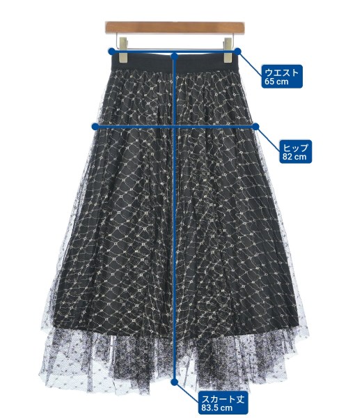 DOUBLE STANDARD CLOTHING（ダブルスタンダードクロージング）ロング・マキシ丈スカート 黒 サイズ:36(S位) レディース/2200657912055