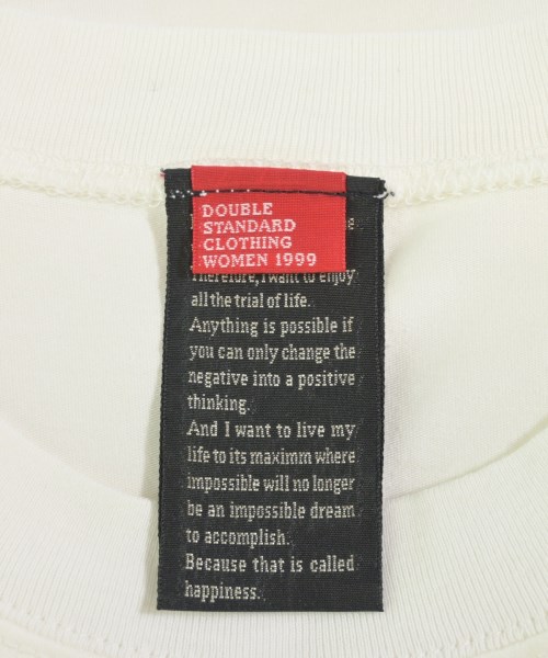DOUBLE STANDARD CLOTHING（ダブルスタンダードクロージング）Tシャツ・カットソー 白 サイズ:F レディース/2200712230148