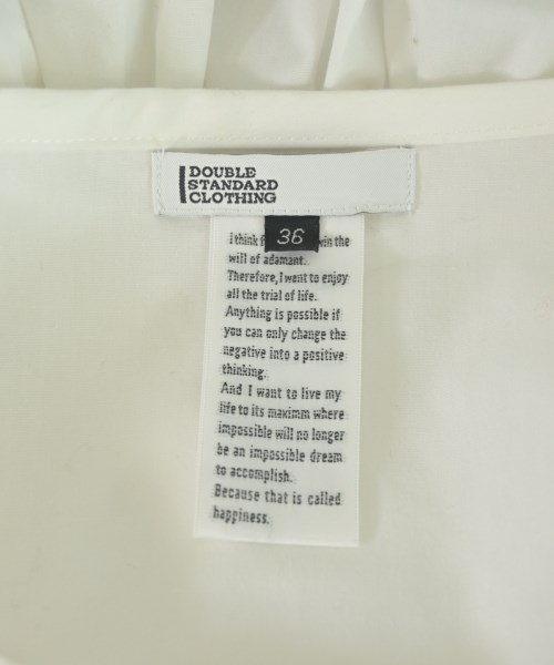 DOUBLE STANDARD CLOTHING（ダブルスタンダードクロージング）ブラウス 白 サイズ:36(S位) レディース/2200664219055