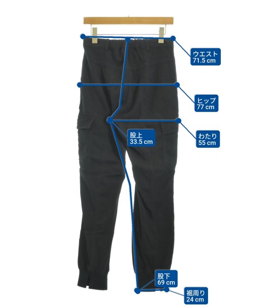 DOUBLE STANDARD CLOTHING（ダブルスタンダードクロージング）カーゴパンツ 黒 サイズ:27(M位) レディース/2200682761543