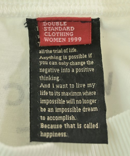 DOUBLE STANDARD CLOTHING（ダブルスタンダードクロージング）Tシャツ・カットソー 白 サイズ:F レディース/2200682761802