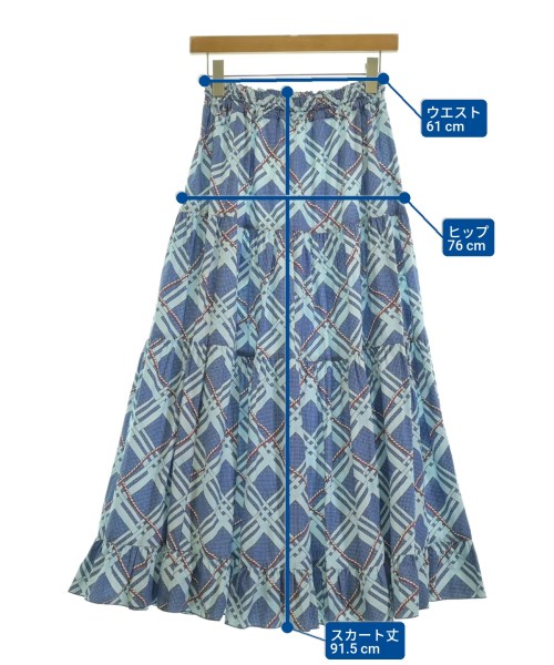 DOUBLE STANDARD CLOTHING（ダブルスタンダードクロージング）ロング・マキシ丈スカート 青 サイズ:36(S位) レディース/2200683391114