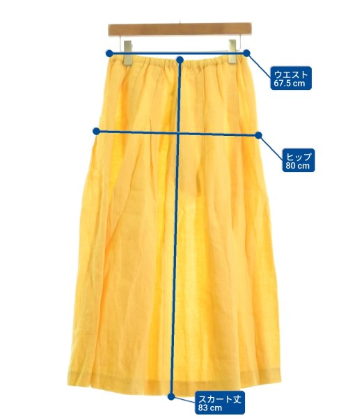ina（イナ）ロング・マキシ丈スカート 黄 サイズ:-(M位) レディース/2200620864091