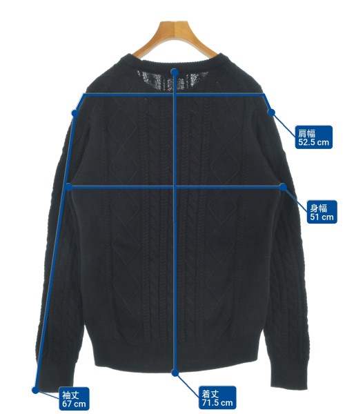 nano UNIVERSE（ナノユニバース）ニット・セーター 黒 サイズ:XL メンズ/2200618853014