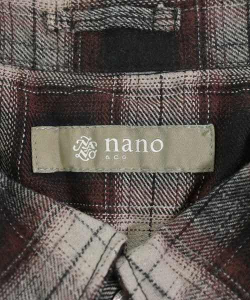 nano UNIVERSE（ナノユニバース）カジュアルシャツ 茶 サイズ:XL メンズ/2200616001066