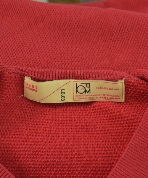 nano UNIVERSE（ナノユニバース）ニット・セーター 赤 サイズ:S メンズ/2200619301033