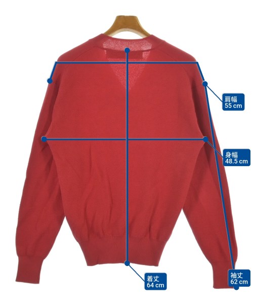 nano UNIVERSE（ナノユニバース）ニット・セーター 赤 サイズ:S メンズ/2200619301033