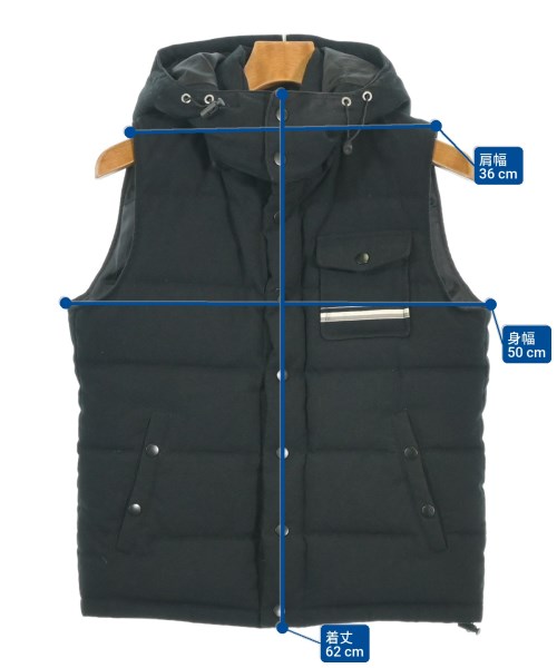 nano UNIVERSE（ナノユニバース）ダウンジャケット/ダウンベスト 黒 サイズ:S メンズ/2200671939014