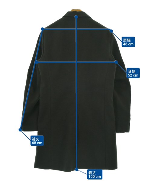 nano UNIVERSE（ナノユニバース）チェスターコート 黒 サイズ:M メンズ/2200675119061