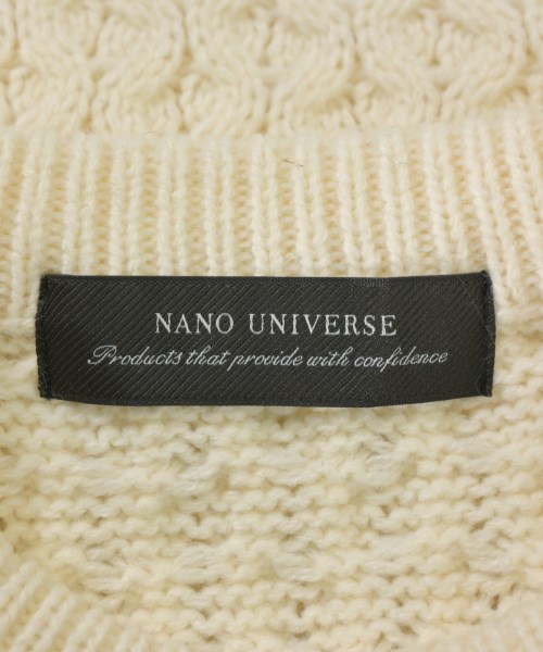 nano UNIVERSE（ナノユニバース）ニット・セーター 白 サイズ:S メンズ/2200681237056