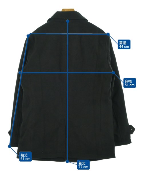 nano UNIVERSE（ナノユニバース）ピーコート 黒 サイズ:M メンズ/2200650632011