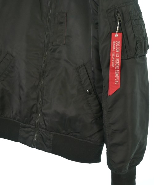 nano UNIVERSE（ナノユニバース）ミリタリーブルゾン 黒 サイズ:S メンズ/2200640042431