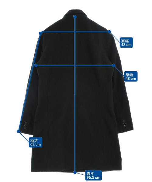 nano UNIVERSE（ナノユニバース）チェスターコート 黒 サイズ:L メンズ/2200668613026