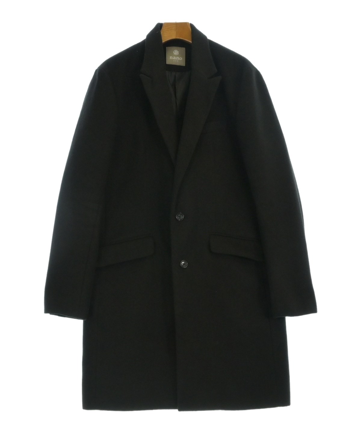 nano UNIVERSE（ナノユニバース）チェスターコート 黒 サイズ:L メンズ