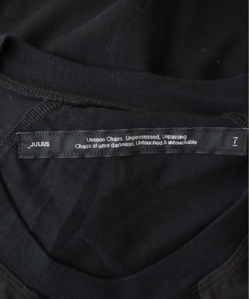 JULIUS（ユリウス）Tシャツ・カットソー 黒 サイズ:1(S位) メンズ/2200473852023