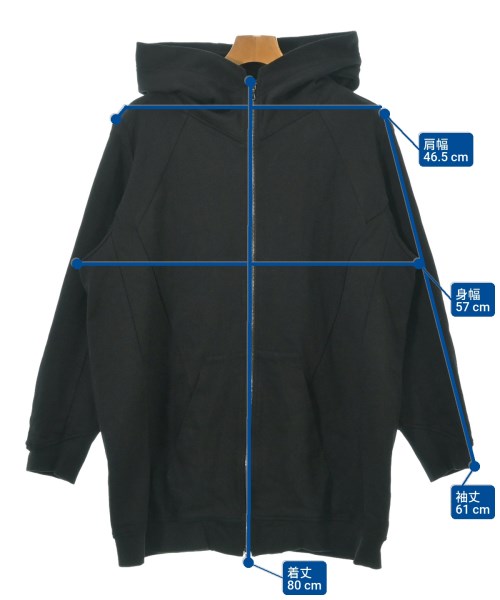 JULIUS（ユリウス）パーカー 黒 サイズ:1(S位) メンズ/2200634918032