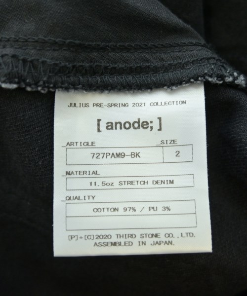 JULIUS（ユリウス）デニムパンツ 黒 サイズ:2(M位) メンズ/2200622708126