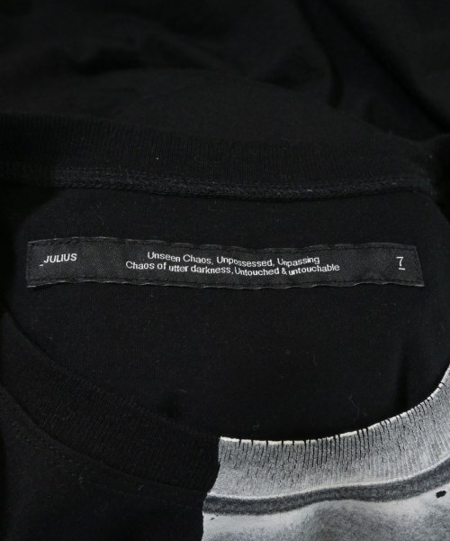 JULIUS（ユリウス）Tシャツ・カットソー 黒 サイズ:1(S位) メンズ/2200623404058