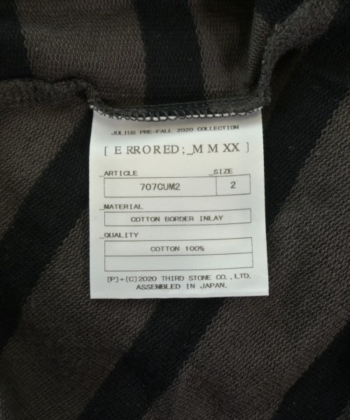 JULIUS（ユリウス）Tシャツ・カットソー グレー サイズ:2(M位) メンズ/2200612536098