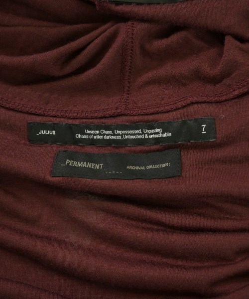JULIUS（ユリウス）Tシャツ・カットソー 赤 サイズ:3(L位) メンズ/2200697873187
