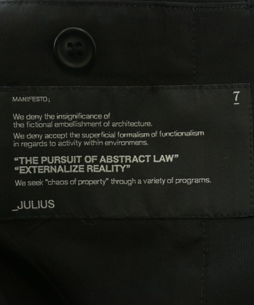 JULIUS（ユリウス）テーラードジャケット 黒 サイズ:1(S位) メンズ/2200660310039