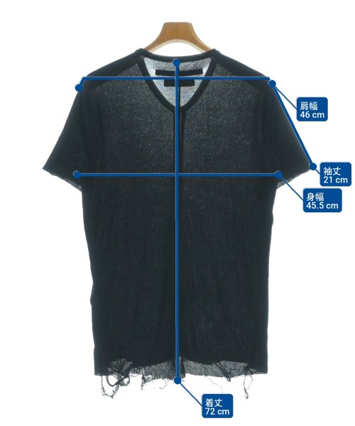 JULIUS（ユリウス）Tシャツ・カットソー 黒 サイズ:2(M位) メンズ/2200719118029