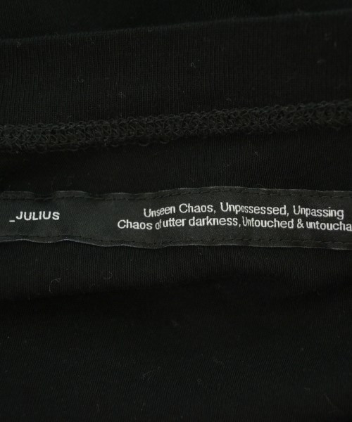 JULIUS（ユリウス）Tシャツ・カットソー 黒 サイズ:3(L位) メンズ/2200701980030