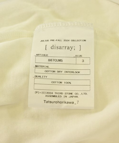JULIUS（ユリウス）Tシャツ・カットソー 白 サイズ:3(L位) メンズ/2200701980061