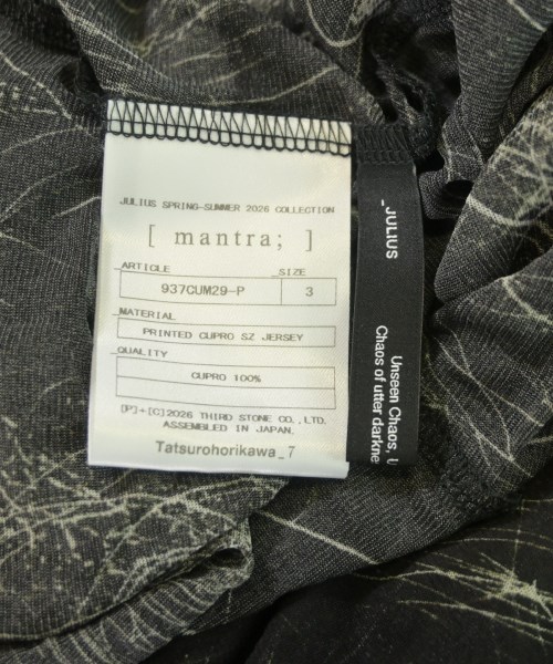 JULIUS（ユリウス）Tシャツ・カットソー 黒 サイズ:3(L位) メンズ/2200663823048