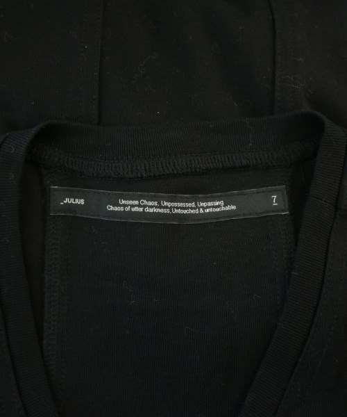 JULIUS（ユリウス）Tシャツ・カットソー 黒 サイズ:7(XXL位) メンズ/2200686098102