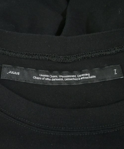 JULIUS（ユリウス）Tシャツ・カットソー 黒 サイズ:1(S位) メンズ/2200692277072