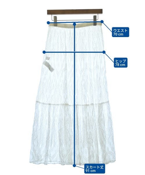 GALLARDA GALANTE（ガリャルダ　ガランテ）ロング・マキシ丈スカート 白 サイズ:F レディース/2200630166086