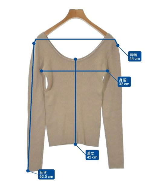 GALLARDA GALANTE（ガリャルダ　ガランテ）ニット・セーター ベージュ サイズ:F レディース/2200636274051