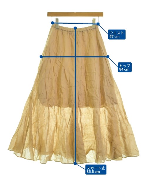 GALLARDA GALANTE（ガリャルダ　ガランテ）ロング・マキシ丈スカート ベージュ サイズ:0(XS位) レディース/2200646225081