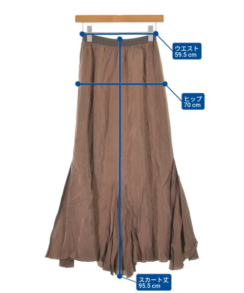 GALLARDA GALANTE（ガリャルダ　ガランテ）ロング・マキシ丈スカート 茶 サイズ:1(S位) レディース/2200669023084